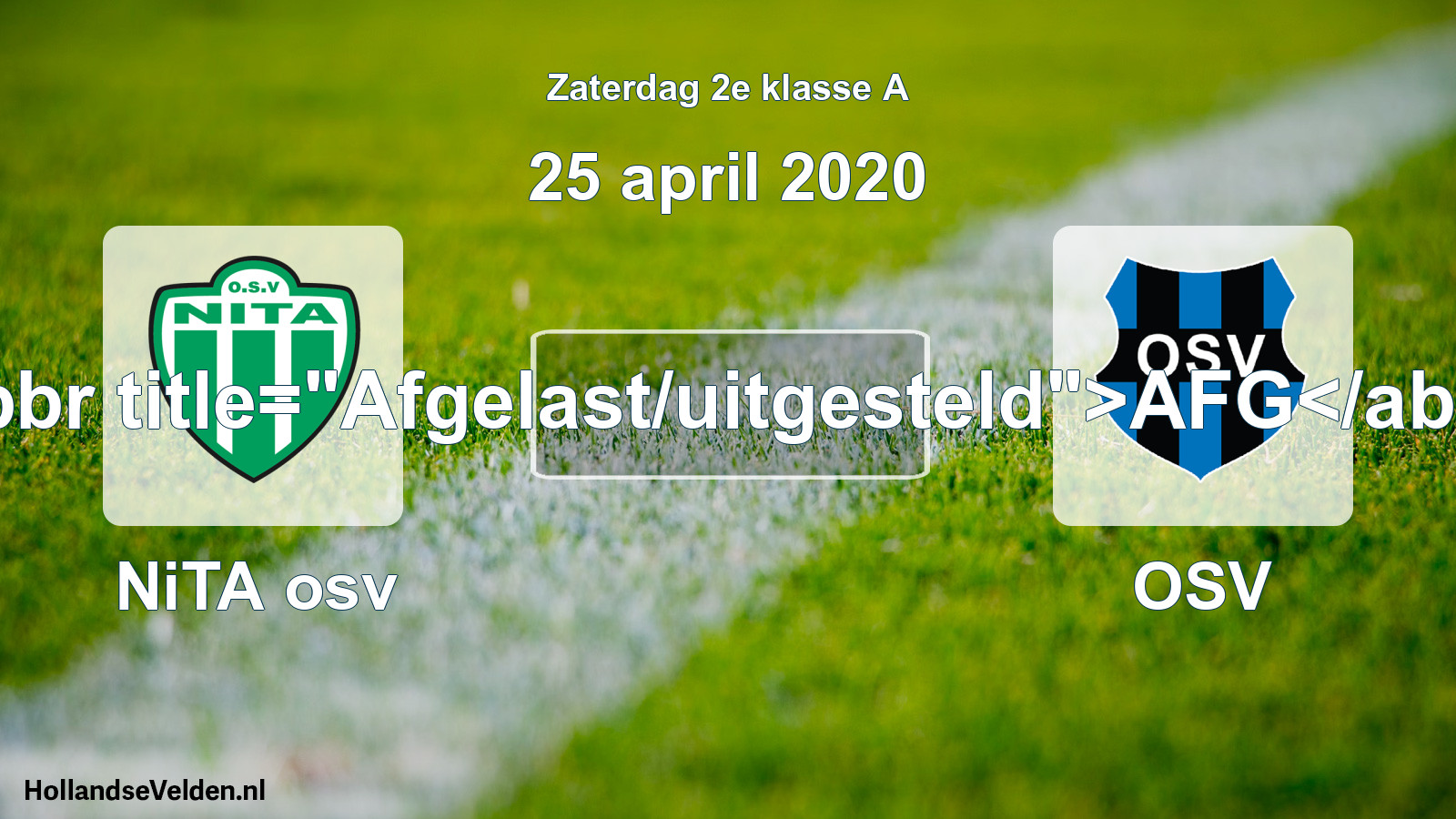 Scheduled Match: NiTA osv - OSV (25 April 2020)