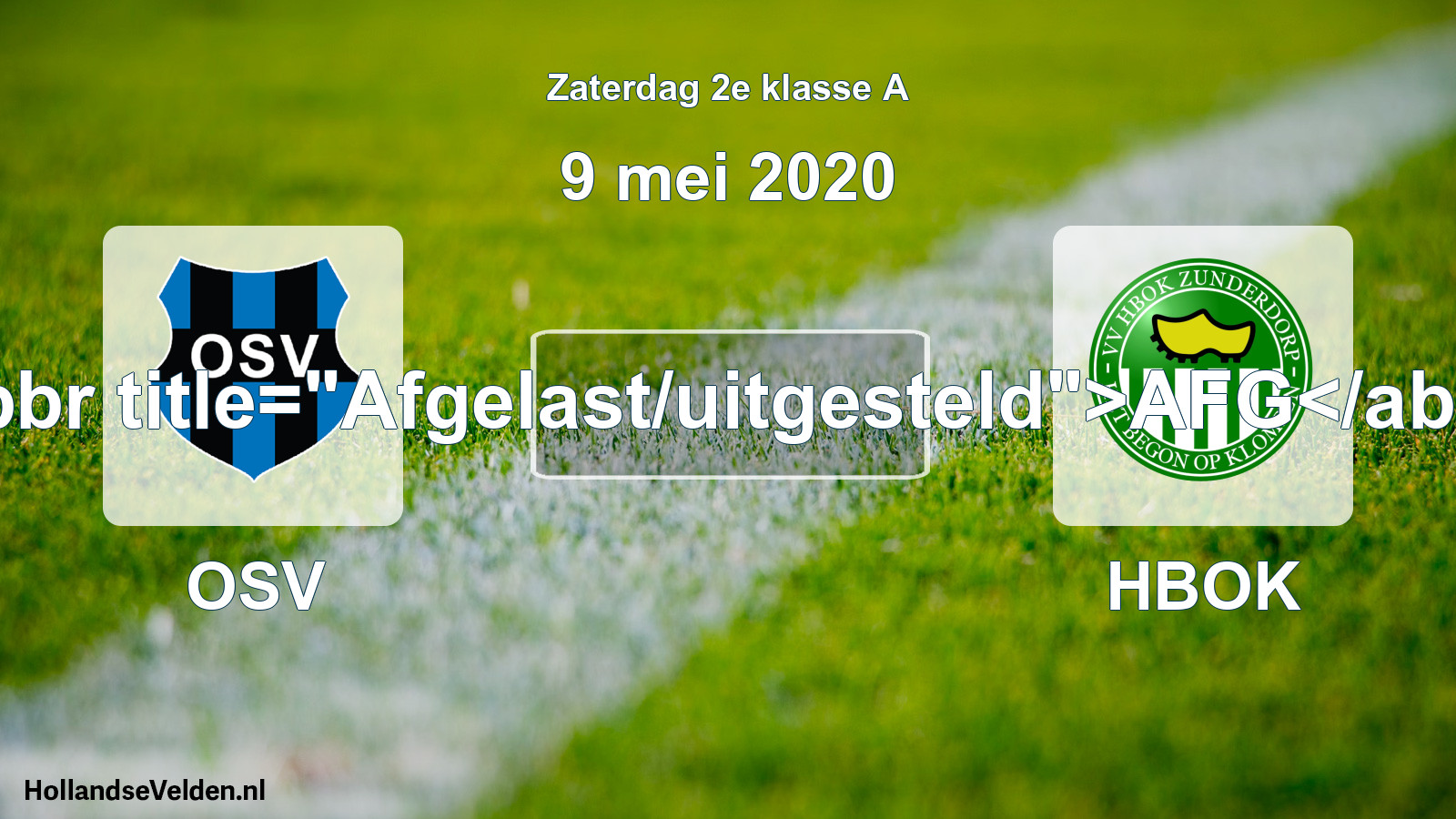 Scheduled Match: OSV - HBOK (9 May 2020)