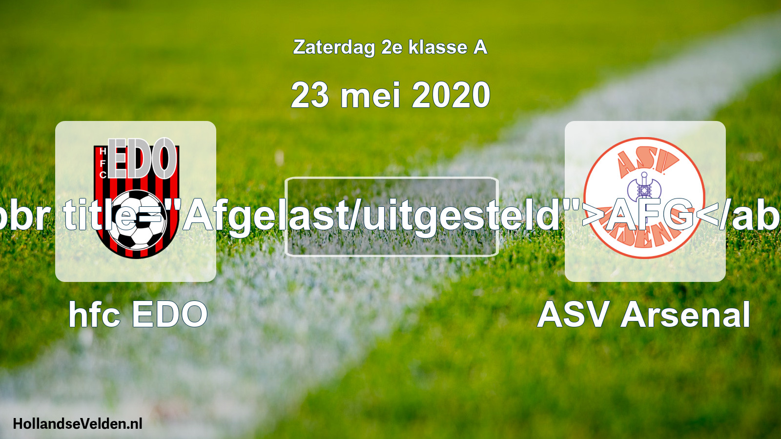 Scheduled Match: hfc EDO - ASV Arsenal (23 May 2020)