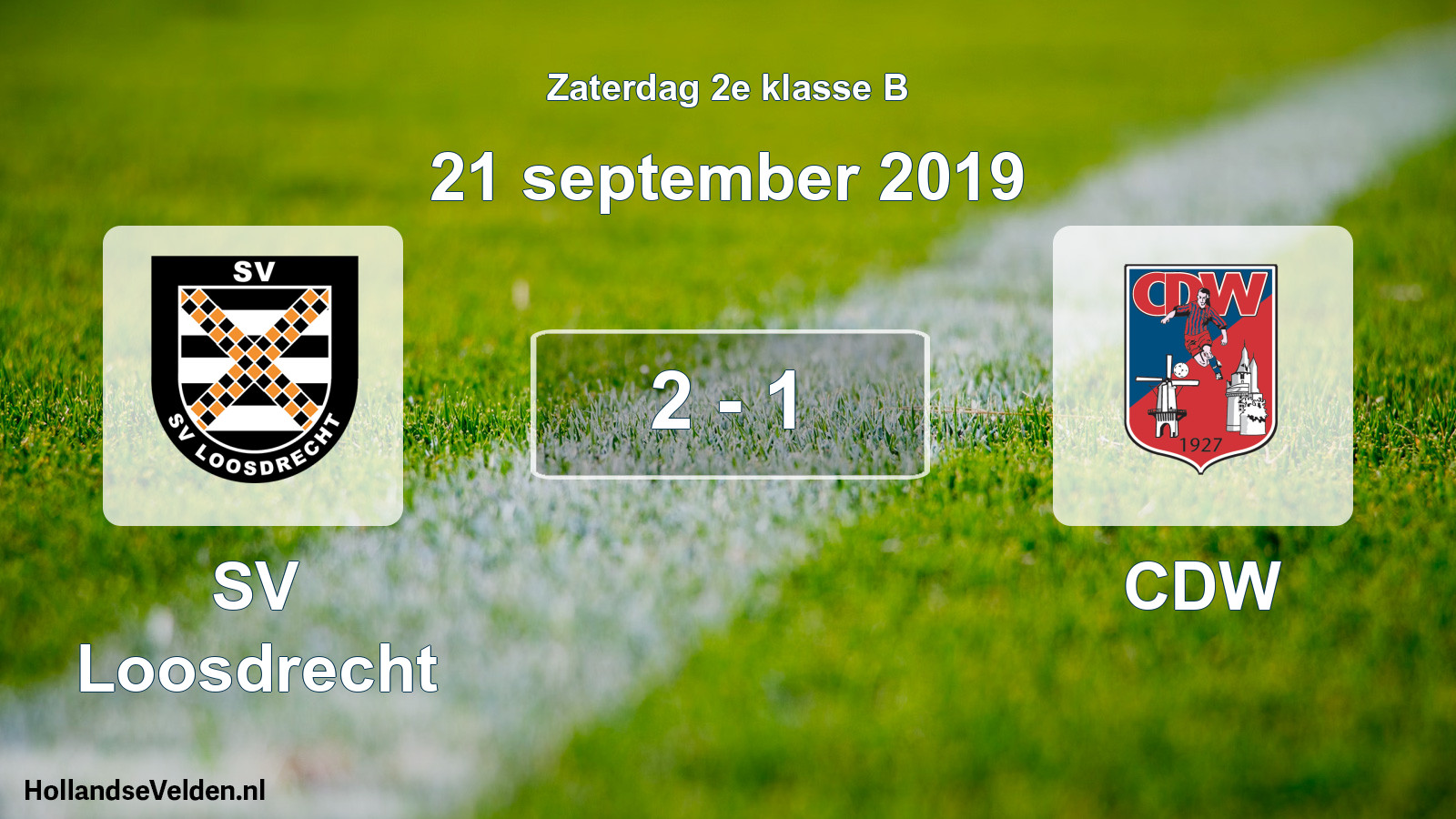 Total number of matches played: SV Loosdrecht - CDW 2 - 1 (21 September 2019)