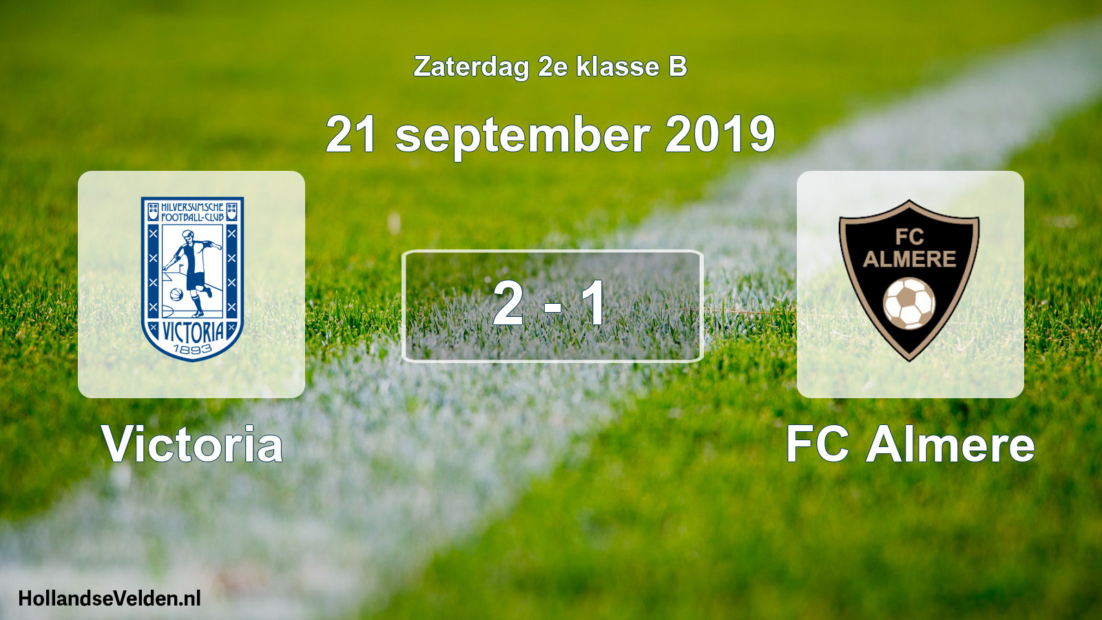 Total number of matches played: Victoria - FC Almere 2 - 1 (21 September 2019)