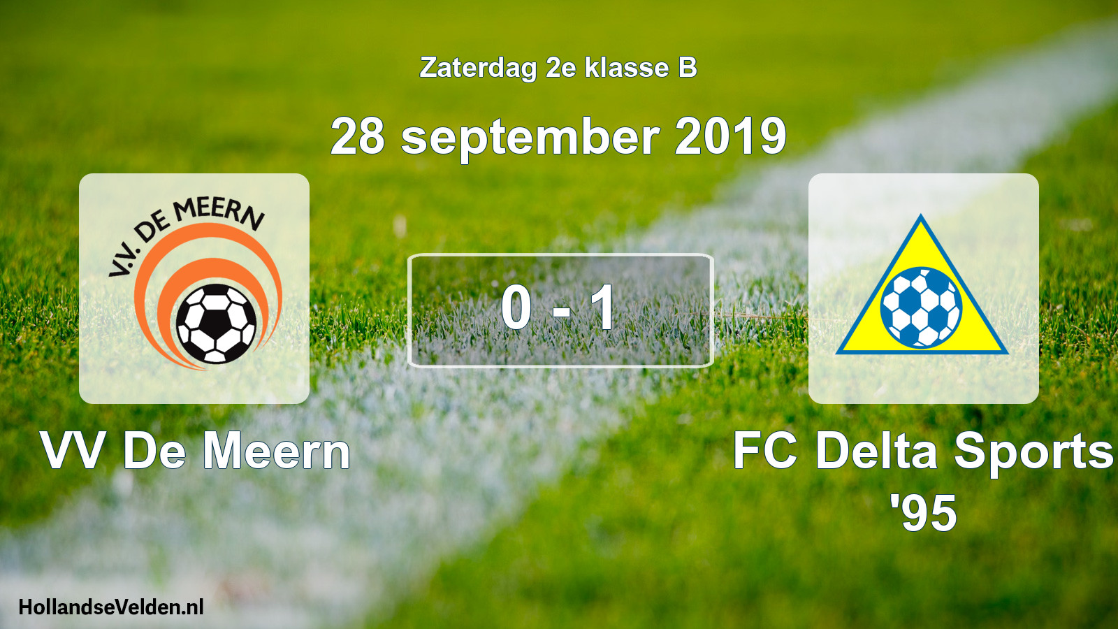 Total number of matches played: VV De Meern - FC Delta Sports '95 0 - 1 (28 September 2019)