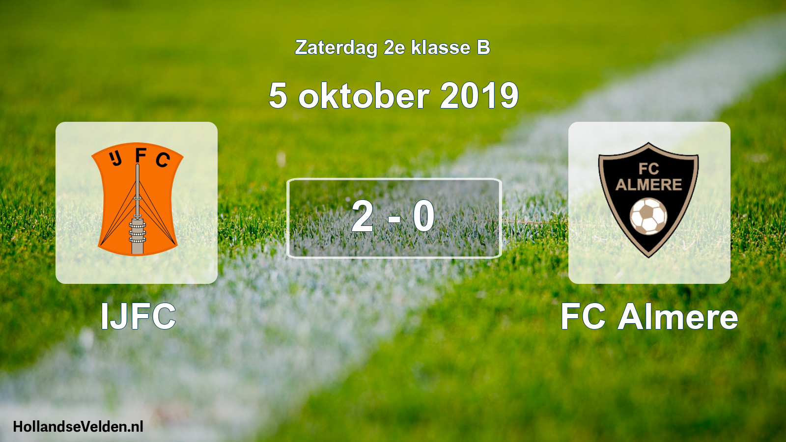 Total number of matches played: IJFC - FC Almere 2 - 0 (5 October 2019)