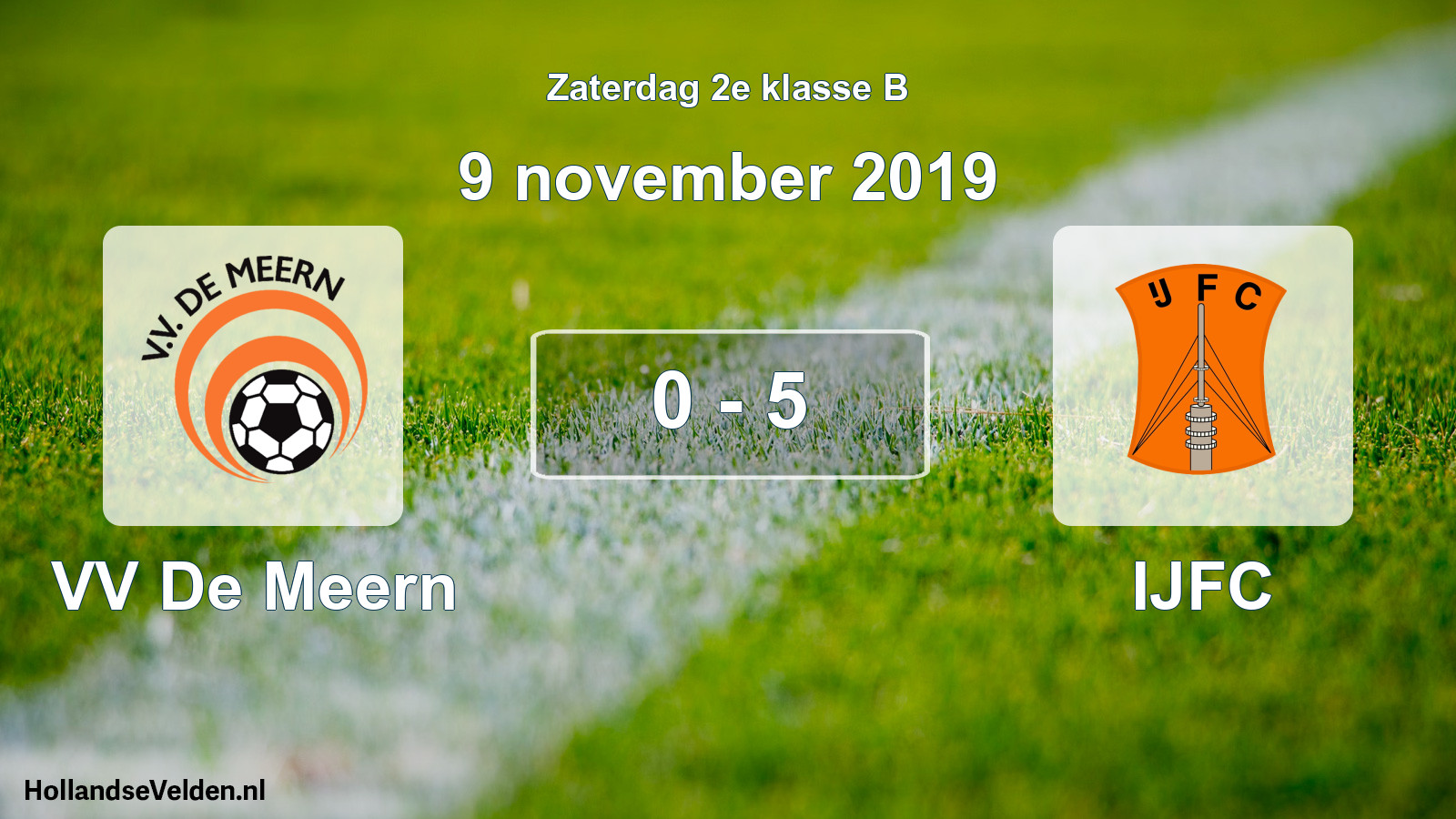 Total number of matches played: VV De Meern - IJFC 0 - 5 (9 November 2019)