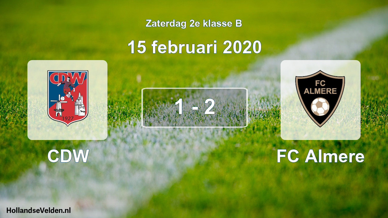 Total number of matches played: CDW - FC Almere 1 - 2 (15 February 2020)
