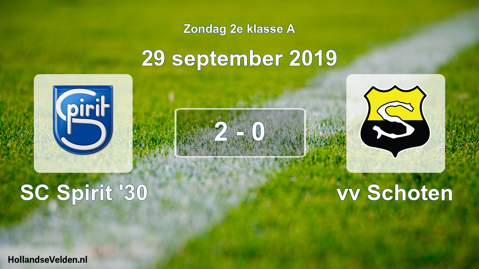 Total number of matches played: SC Spirit '30 - vv Schoten 2 - 0 (29 September 2019)