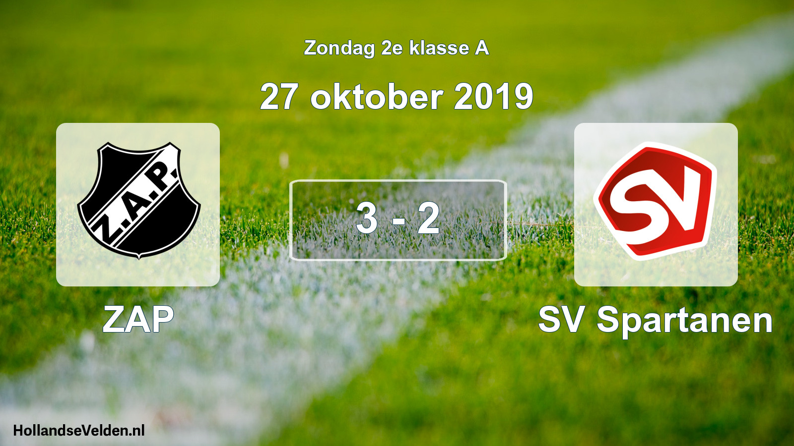Total number of matches played: ZAP - SV Spartanen 3 - 2 (27 October 2019)