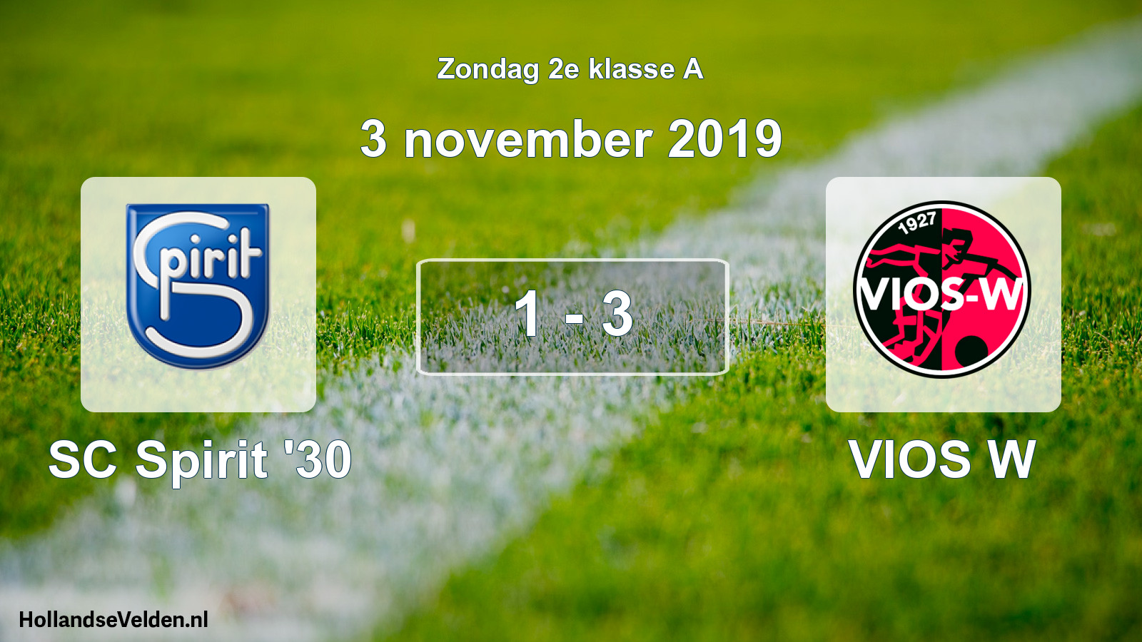 Total number of matches played: SC Spirit '30 - VIOS W 1 - 3 (3 November 2019)