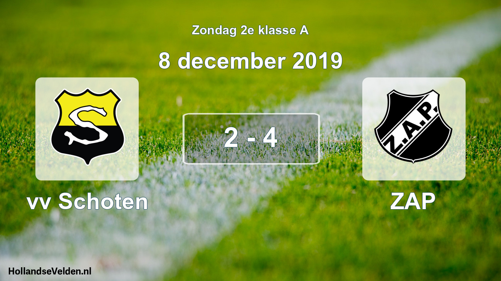 Total number of matches played: vv Schoten - ZAP 2 - 4 (8 December 2019)