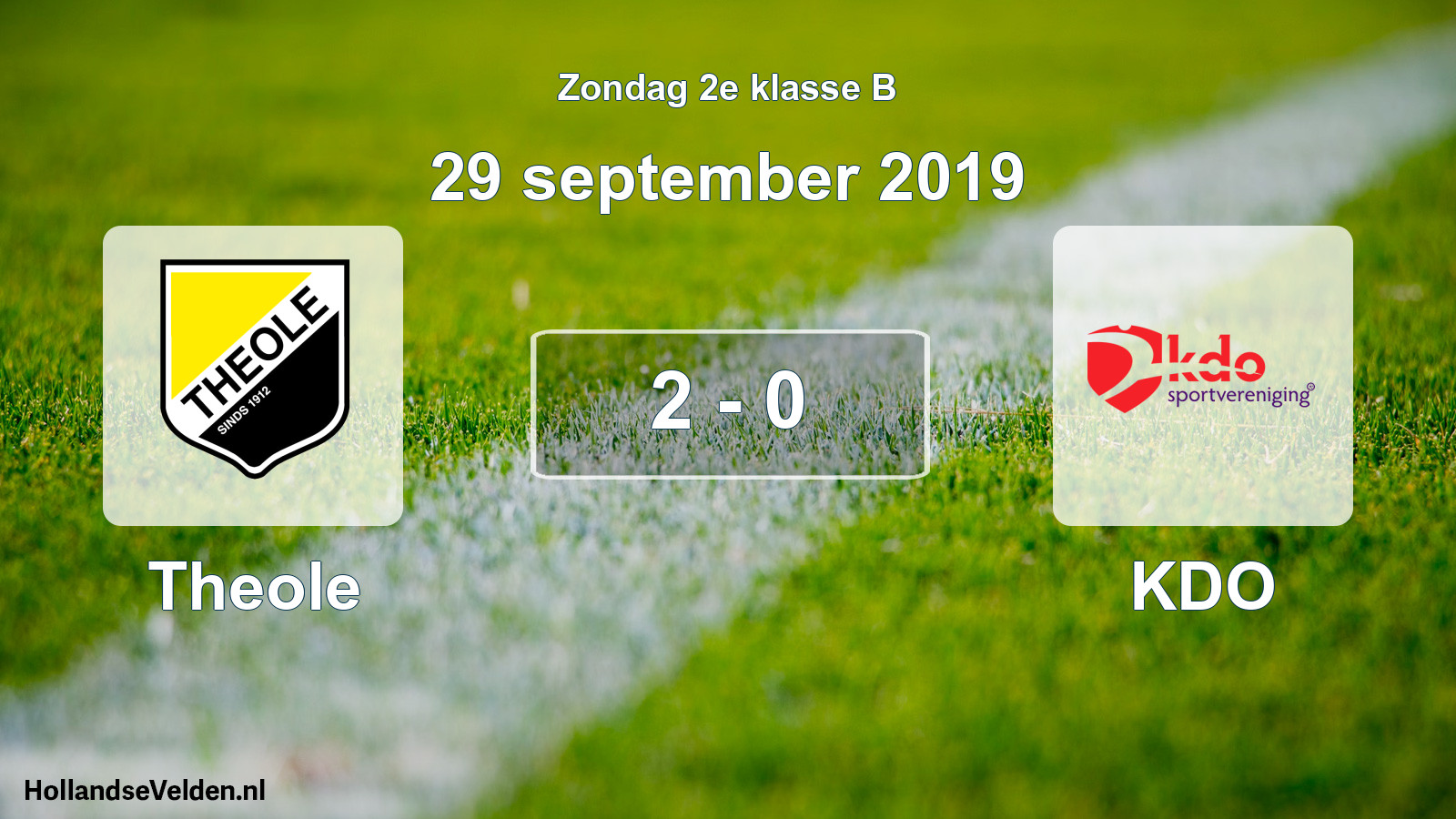 Total number of matches played: Theole - KDO 2 - 0 (29 September 2019)