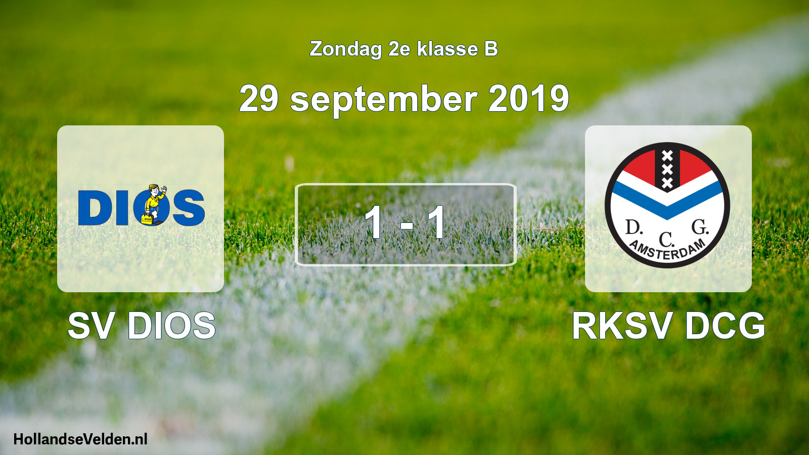 Total number of matches played: SV DIOS - RKSV DCG 1 - 1 (29 September 2019)