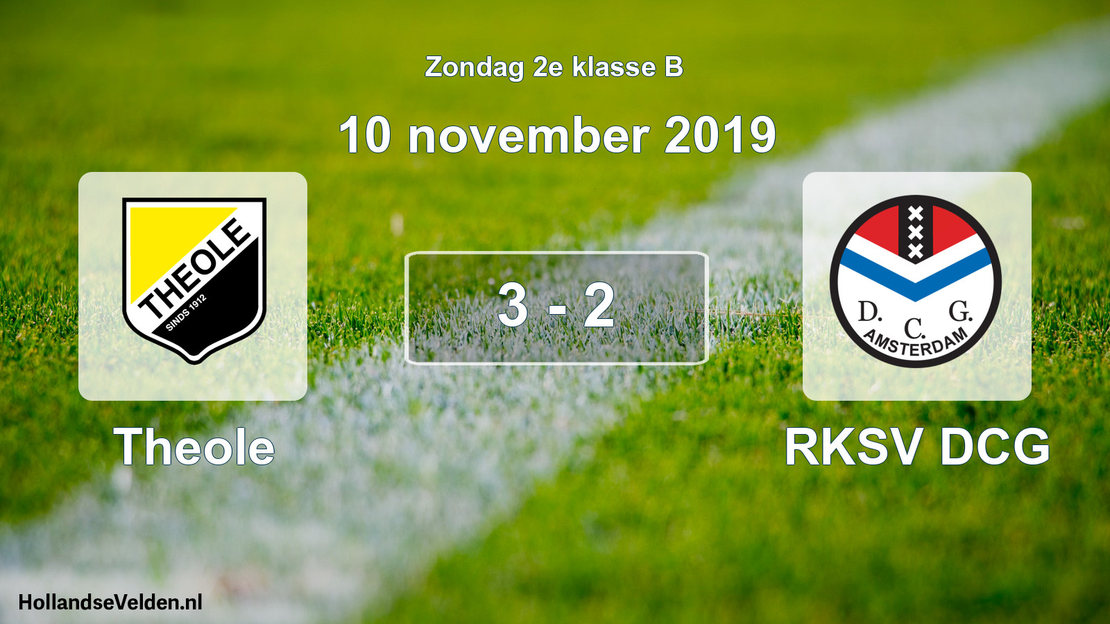 Total number of matches played: Theole - RKSV DCG 3 - 2 (10 November 2019)
