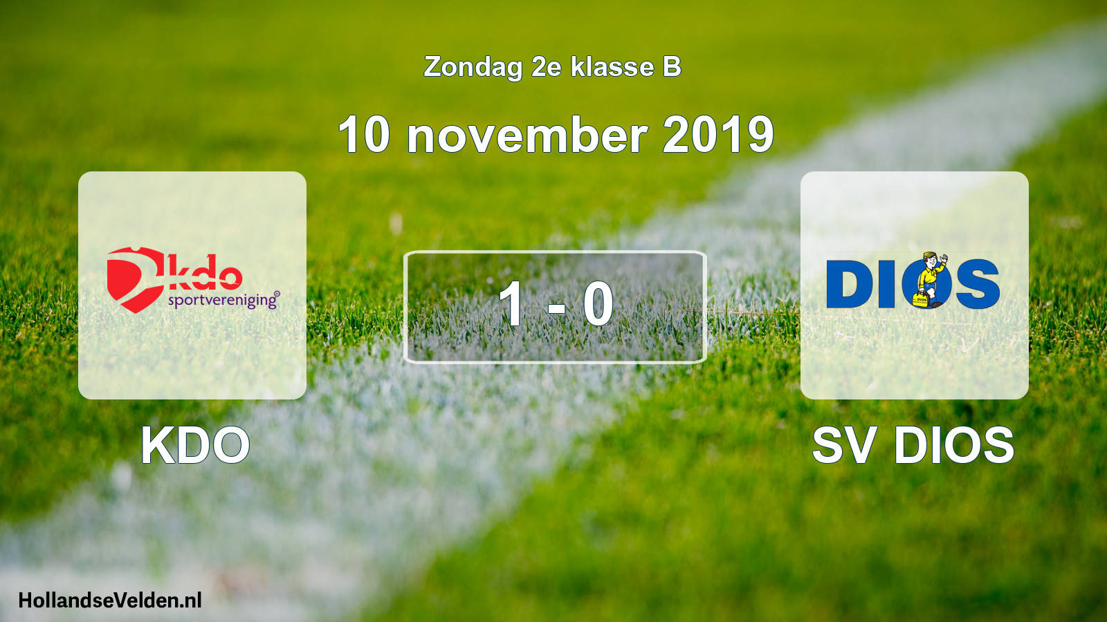 Total number of matches played: KDO - SV DIOS 1 - 0 (10 November 2019)