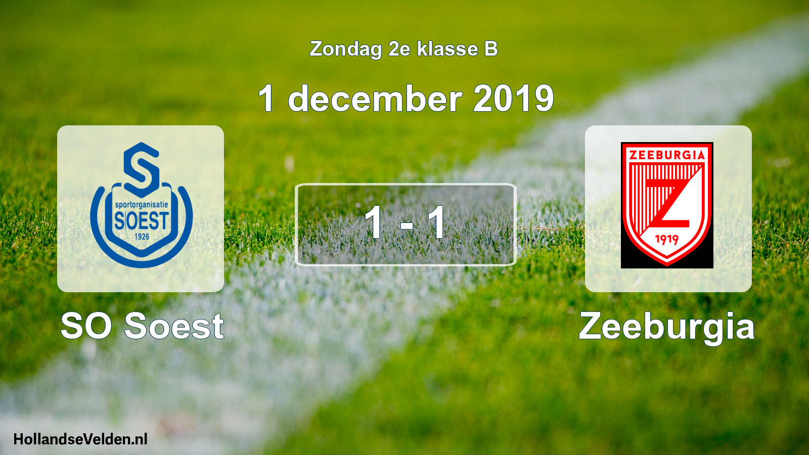 Total number of matches played: SO Soest - Zeeburgia 1 - 1 (1 December 2019)
