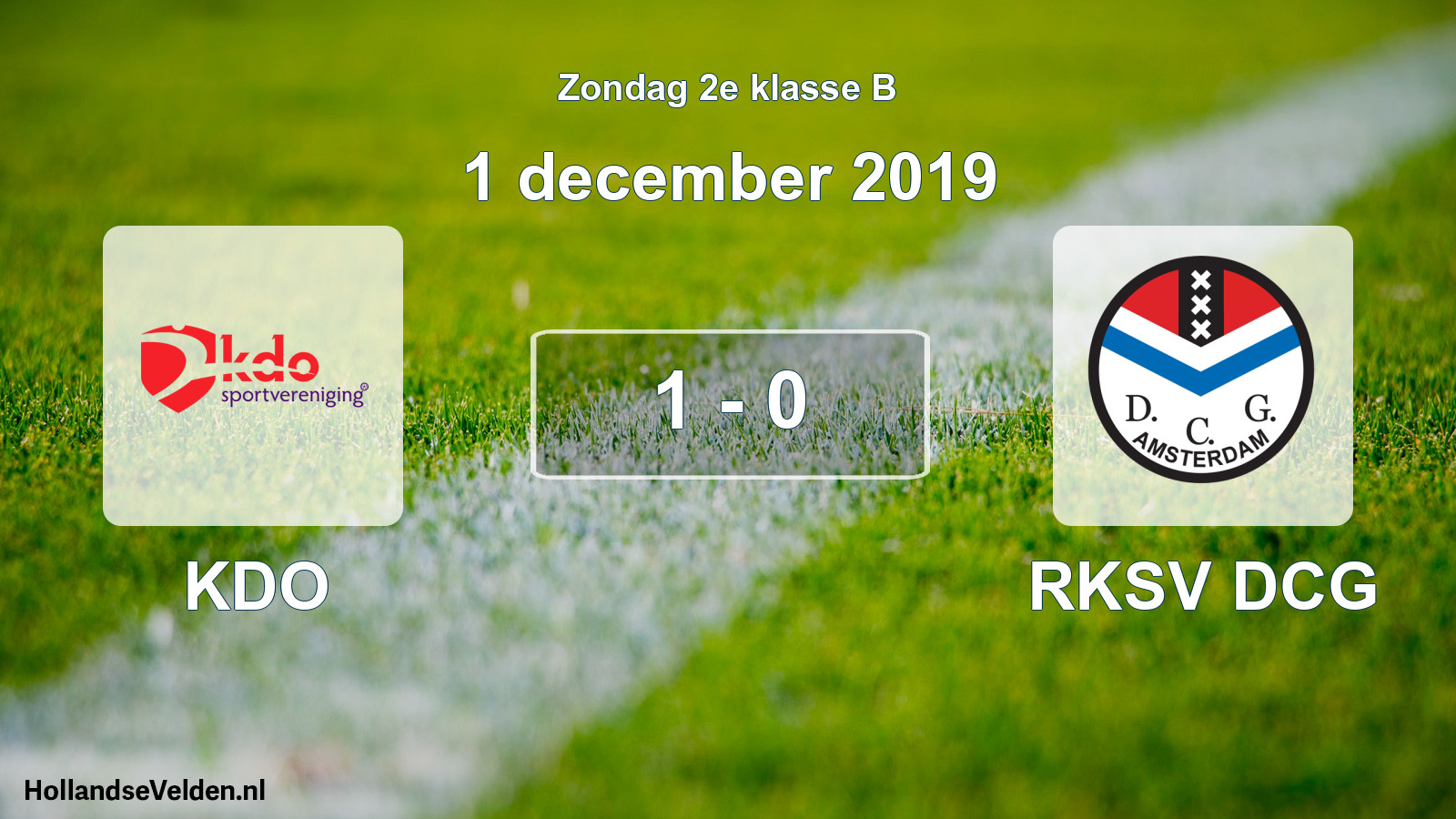 Total number of matches played: KDO - RKSV DCG 1 - 0 (1 December 2019)