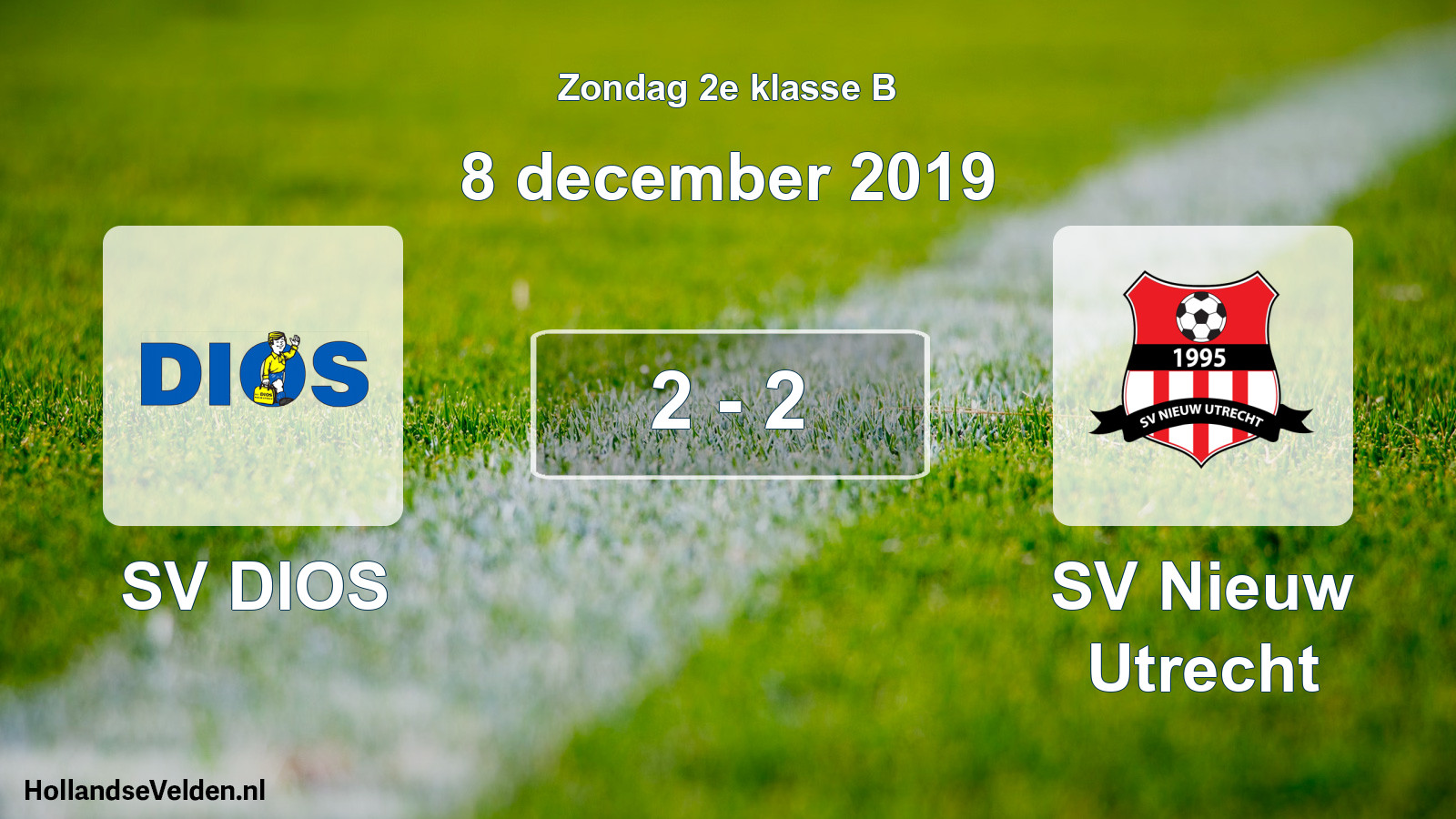 Total number of matches played: SV DIOS - SV Nieuw Utrecht 2 - 2 (8 December 2019)