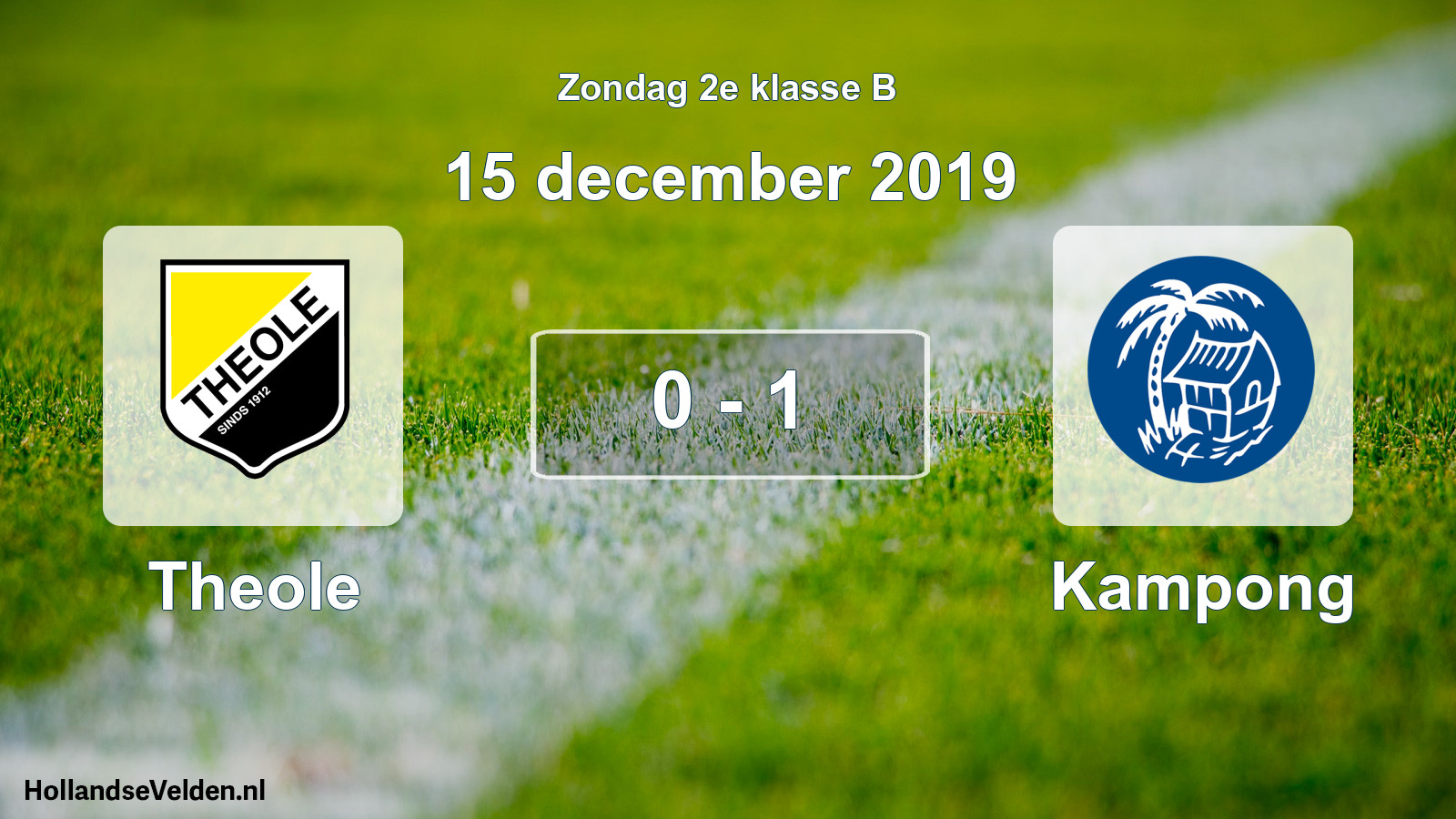 Total number of matches played: Theole - Kampong 0 - 1 (15 December 2019)