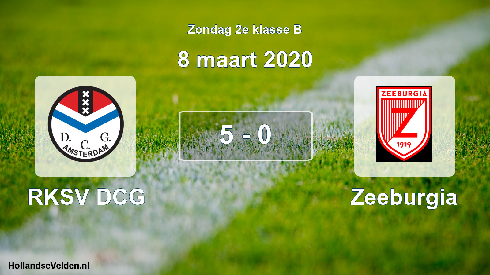 Total number of matches played: RKSV DCG - Zeeburgia 5 - 0 (8 March 2020)