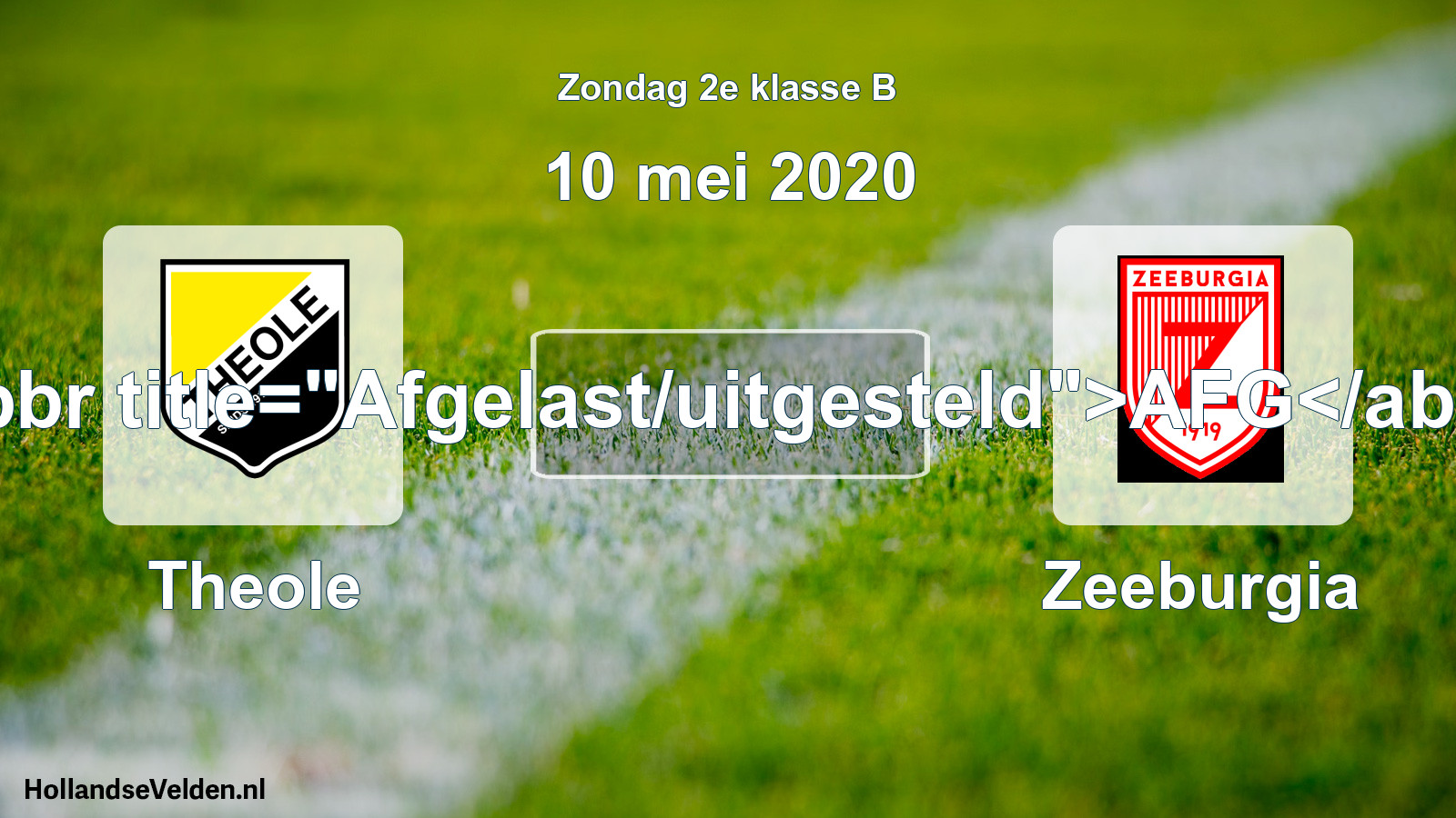 Scheduled Match: Theole - Zeeburgia (10 May 2020)