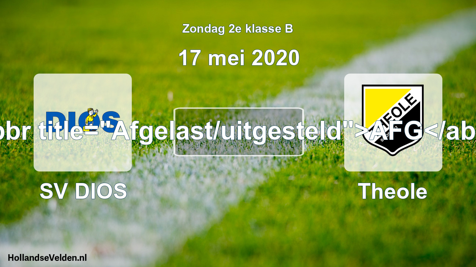 Scheduled Match: SV DIOS - Theole (17 May 2020)