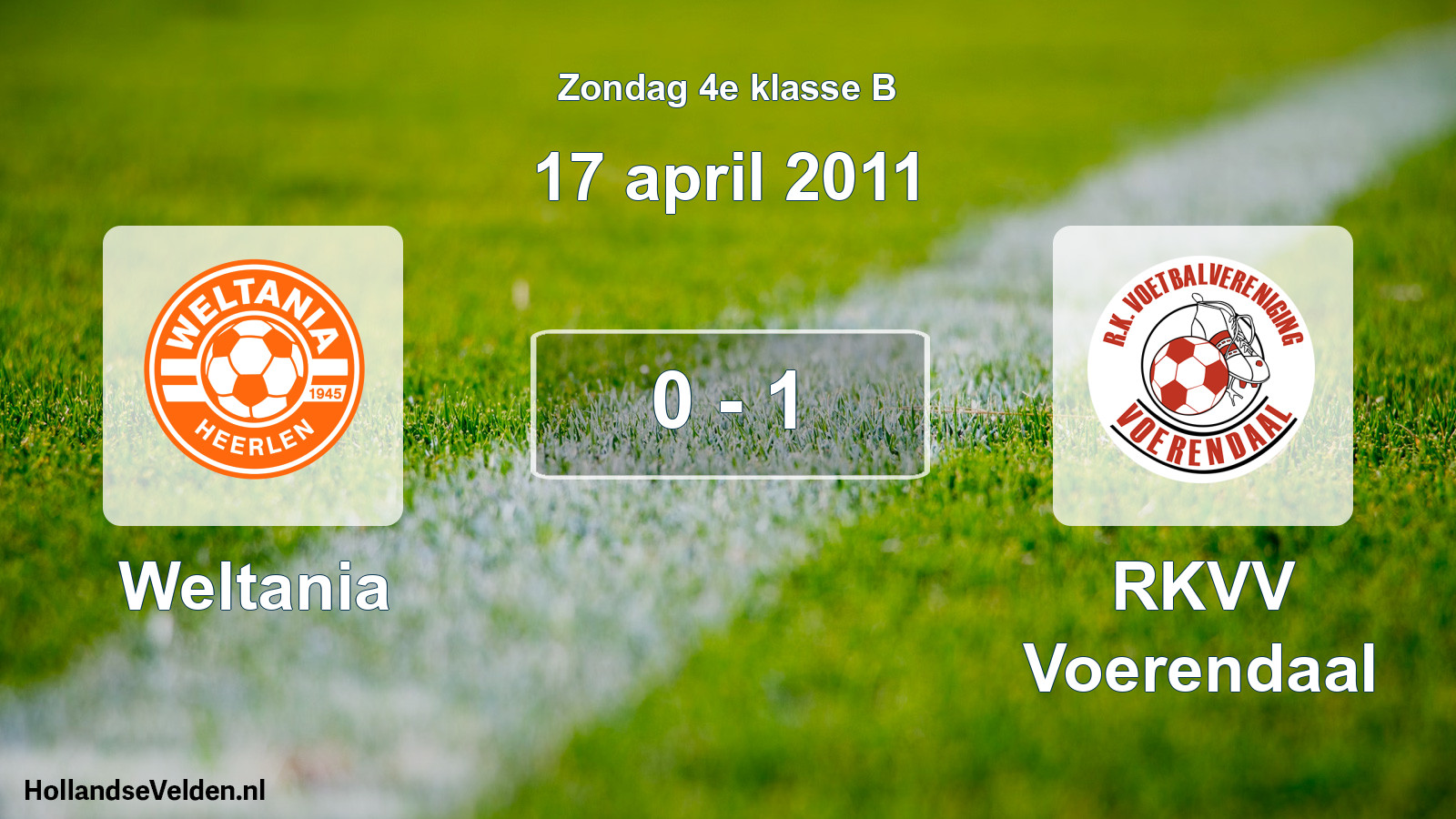 Total number of matches played: Weltania - RKVV Voerendaal 0 - 1 (17 April 2011)
