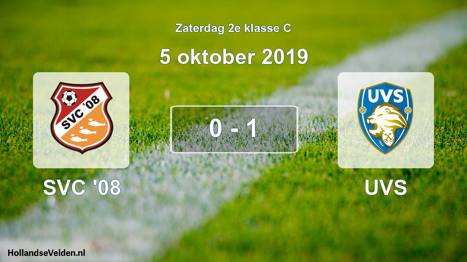 Total number of matches played: SVC '08 - UVS 0 - 1 (5 October 2019)