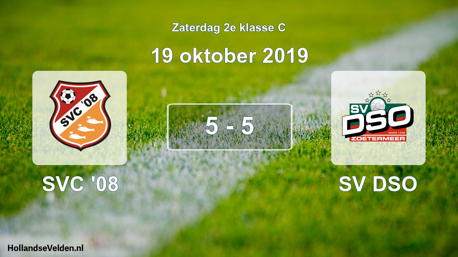 Total number of matches played: SVC '08 - SV DSO 5 - 5 (19 October 2019)