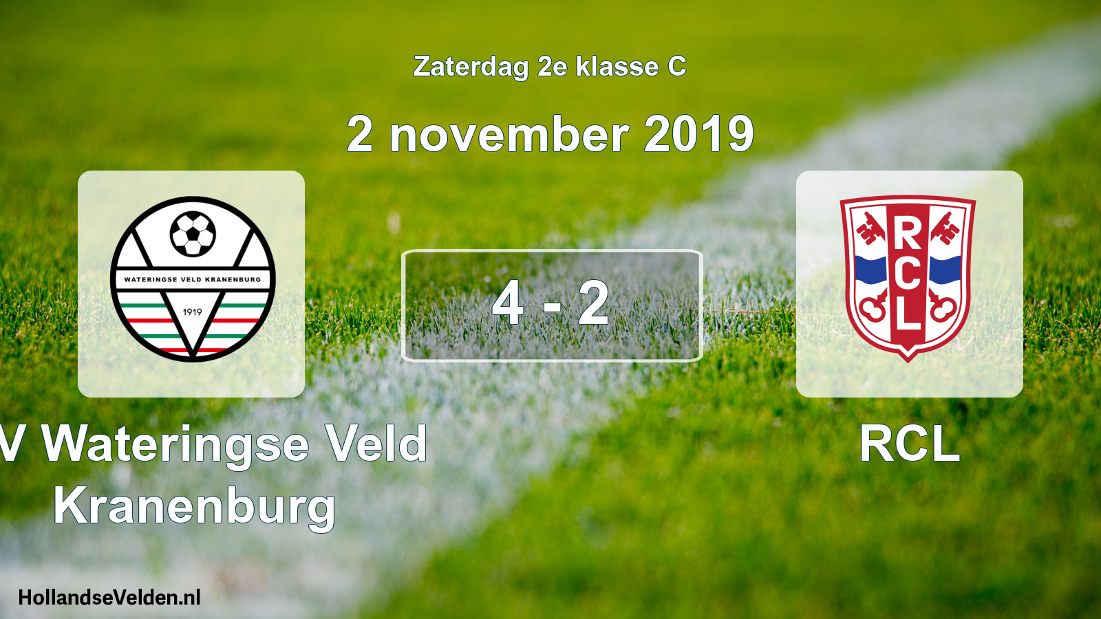 Total number of matches played: SV Wateringse Veld Kranenburg - RCL 4 - 2 (2 November 2019)