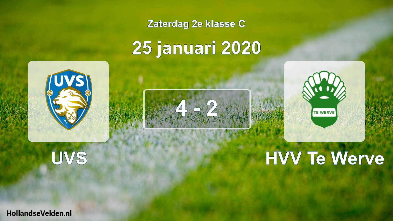 Total number of matches played: UVS - HVV Te Werve 4 - 2 (25 January 2020)