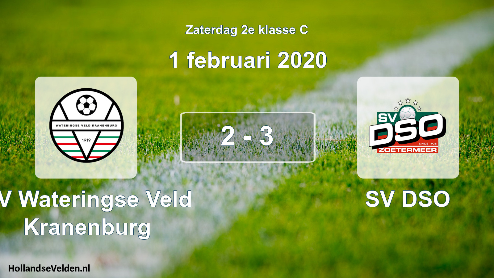 Total number of matches played: SV Wateringse Veld Kranenburg - SV DSO 2 - 3 (1 February 2020)
