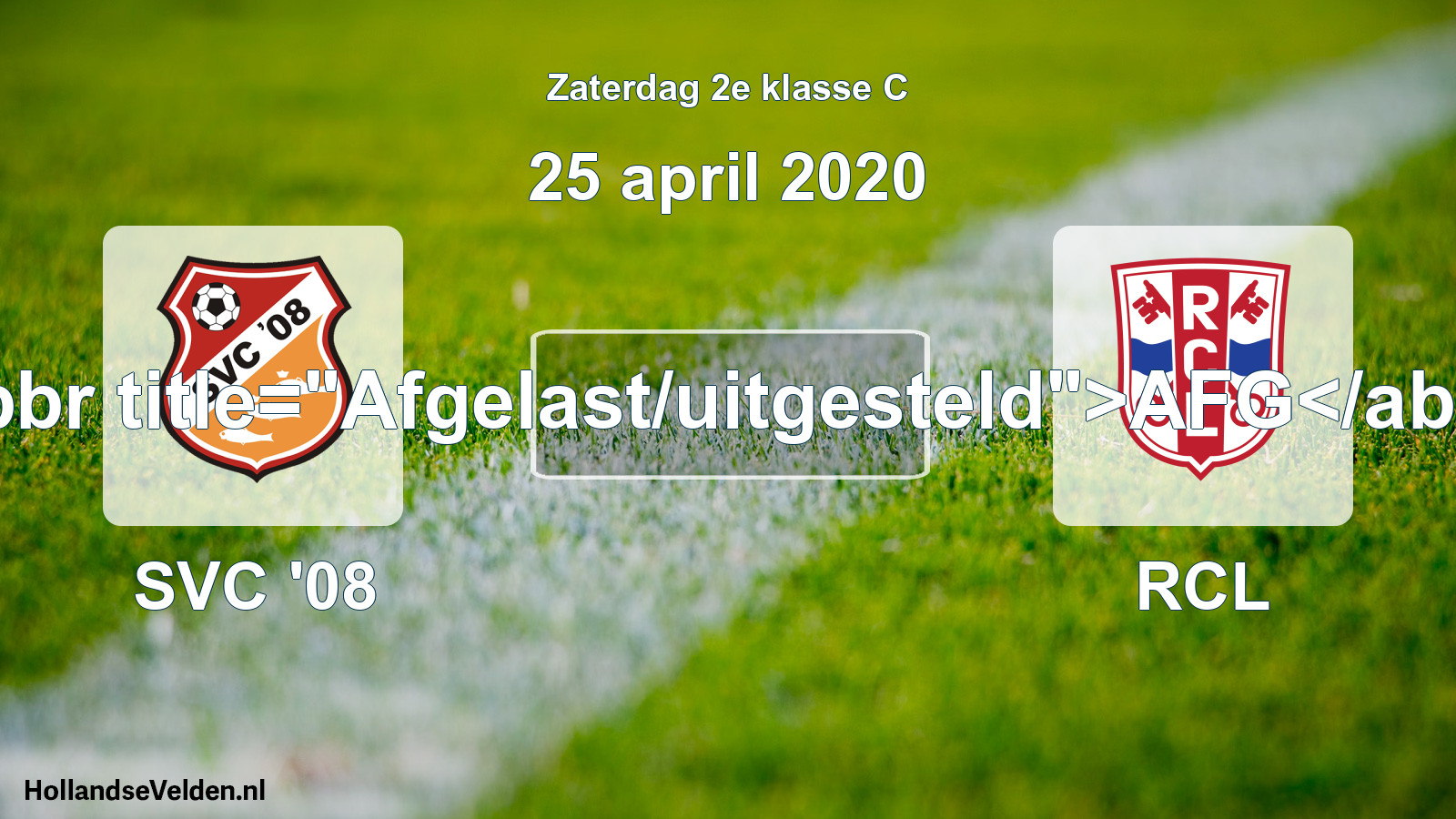 Scheduled Match: SVC '08 - RCL (25 April 2020)