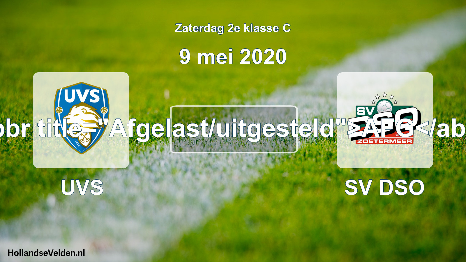 Scheduled Match: UVS - SV DSO (9 May 2020)