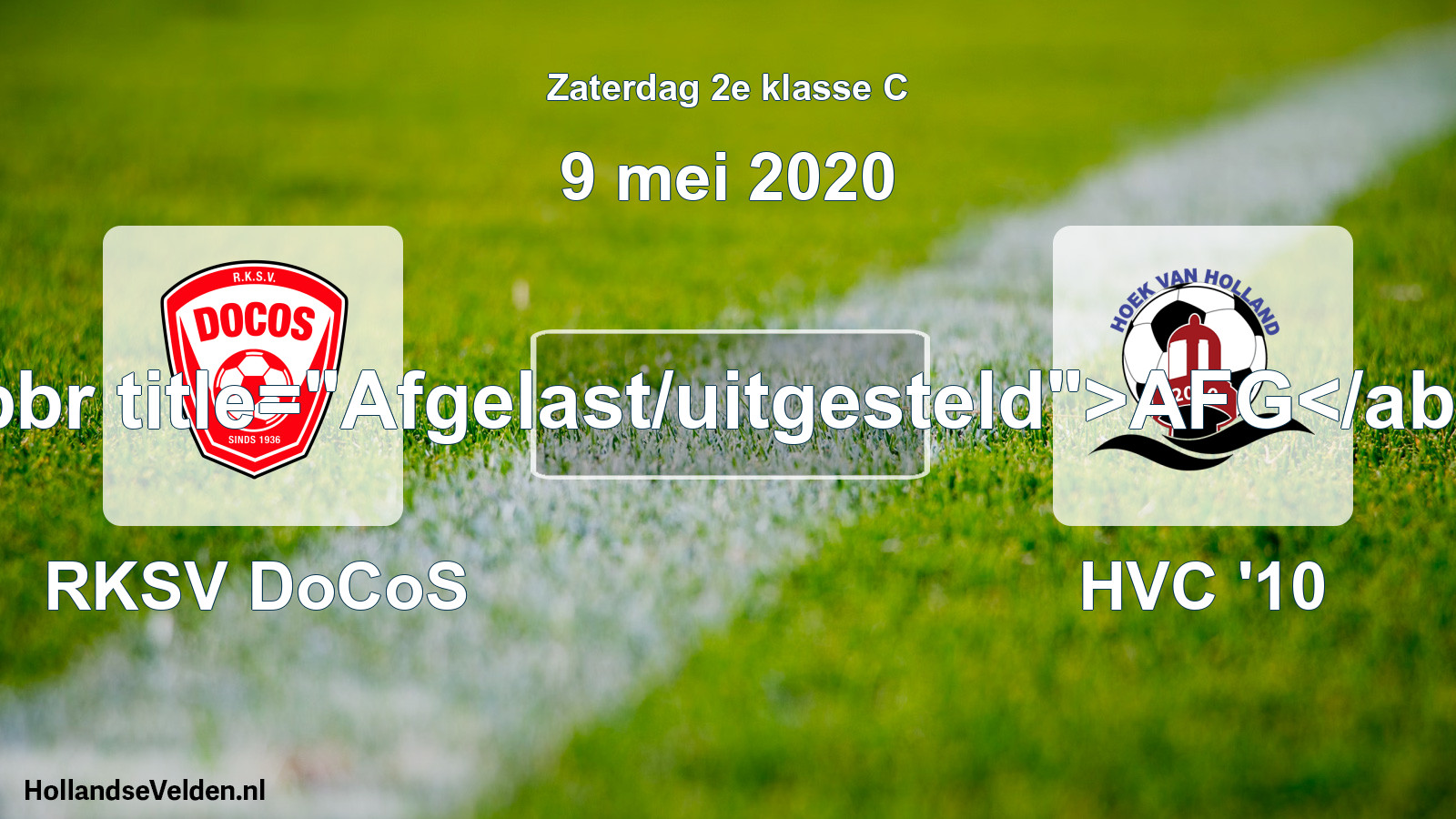 Scheduled Match: RKSV DoCoS - HVC '10 (9 May 2020)
