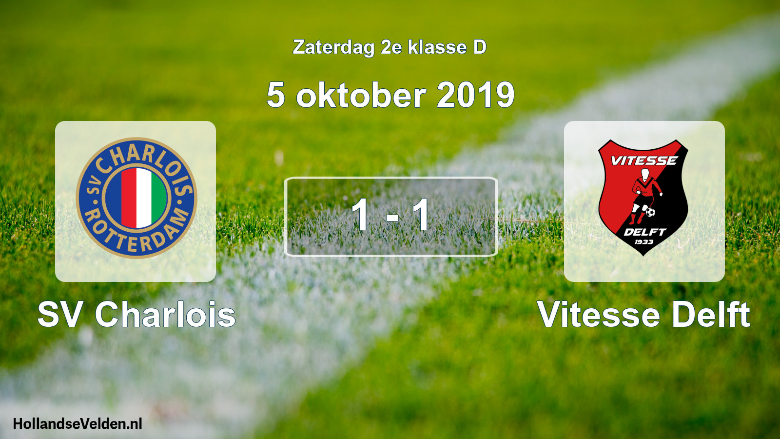 Total number of matches played: SV Charlois - Vitesse Delft 1 - 1 (5 October 2019)