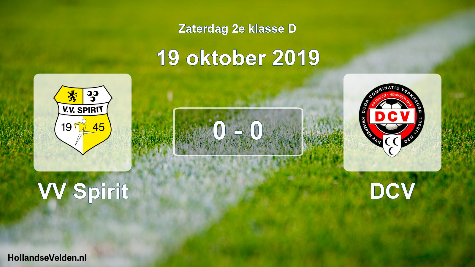 Total number of matches played: VV Spirit - DCV 0 - 0 (19 October 2019)
