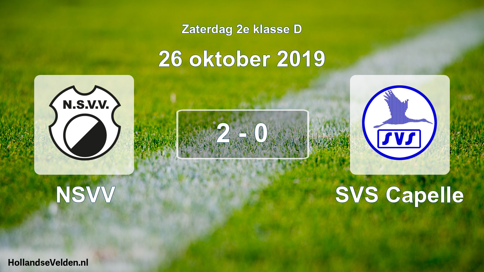 Total number of matches played: NSVV - SVS Capelle 2 - 0 (26 October 2019)