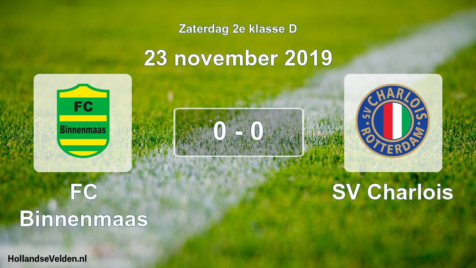 Total number of matches played: FC Binnenmaas - SV Charlois 0 - 0 (23 November 2019)