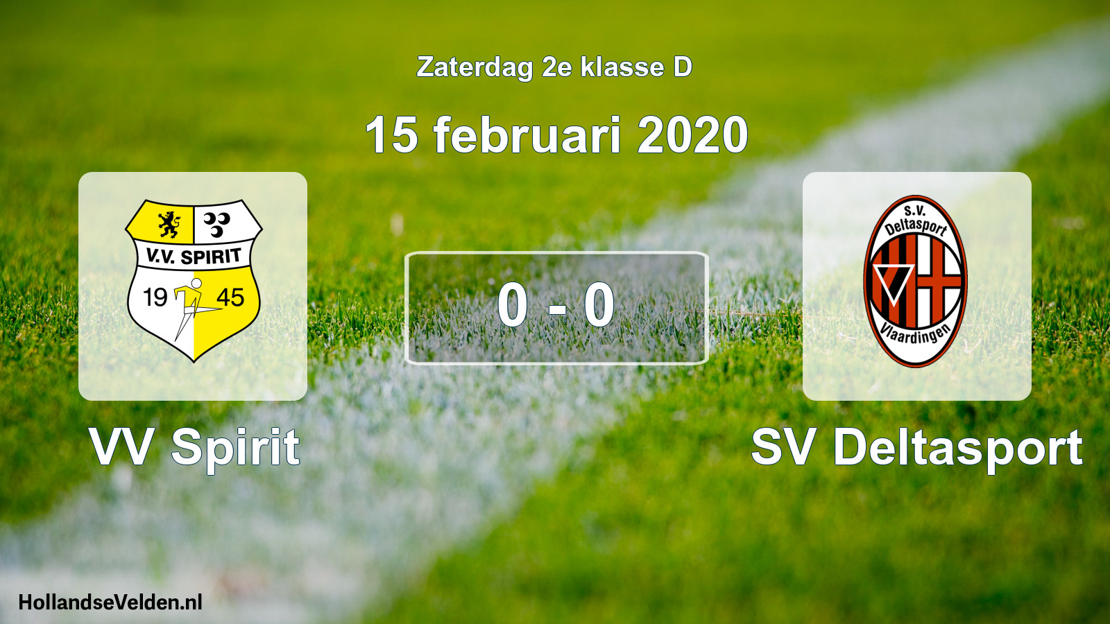 Total number of matches played: VV Spirit - SV Deltasport 0 - 0 (15 February 2020)