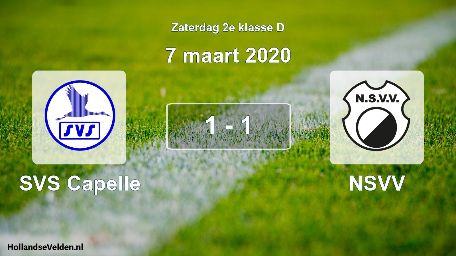 Total number of matches played: SVS Capelle - NSVV 1 - 1 (7 March 2020)