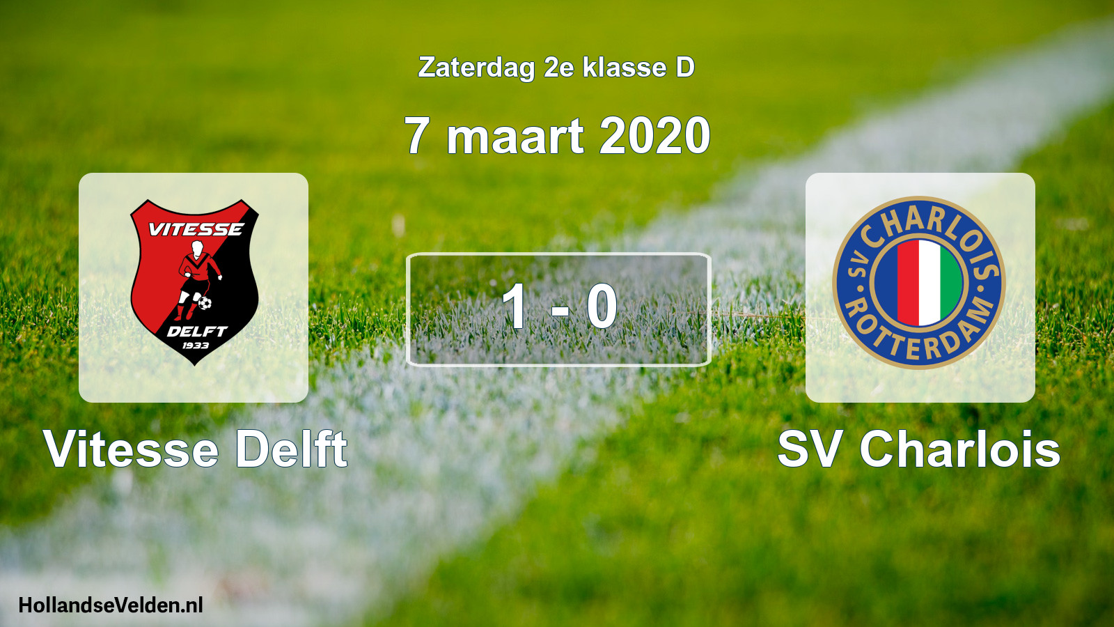 Total number of matches played: Vitesse Delft - SV Charlois 1 - 0 (7 March 2020)