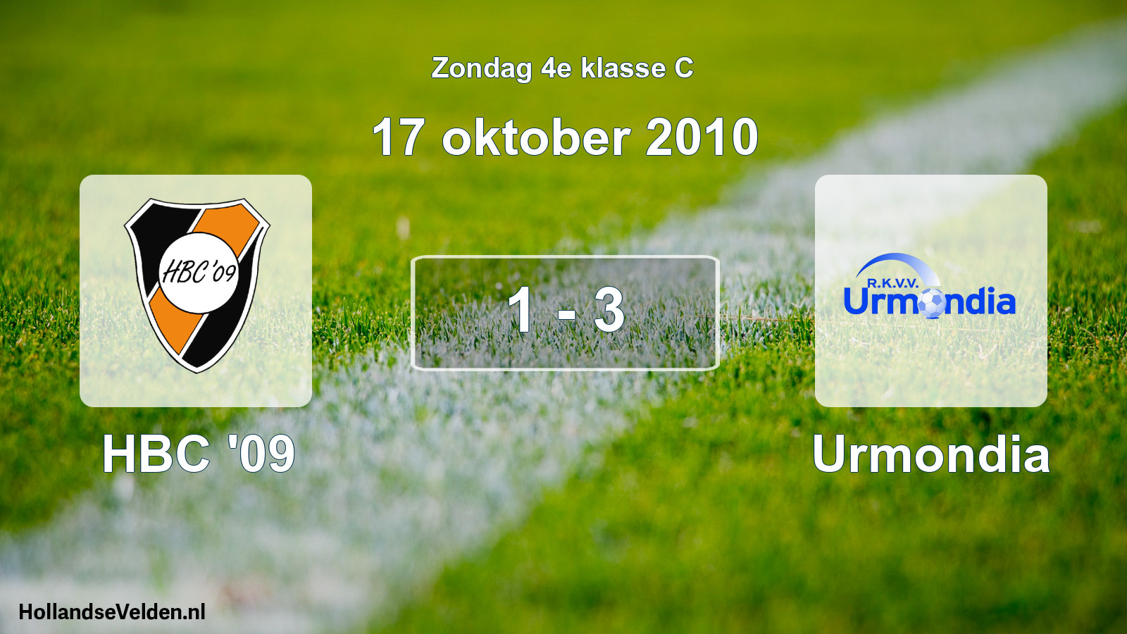Total number of matches played: HBC '09 - Urmondia 1 - 3 (17 October 2010)