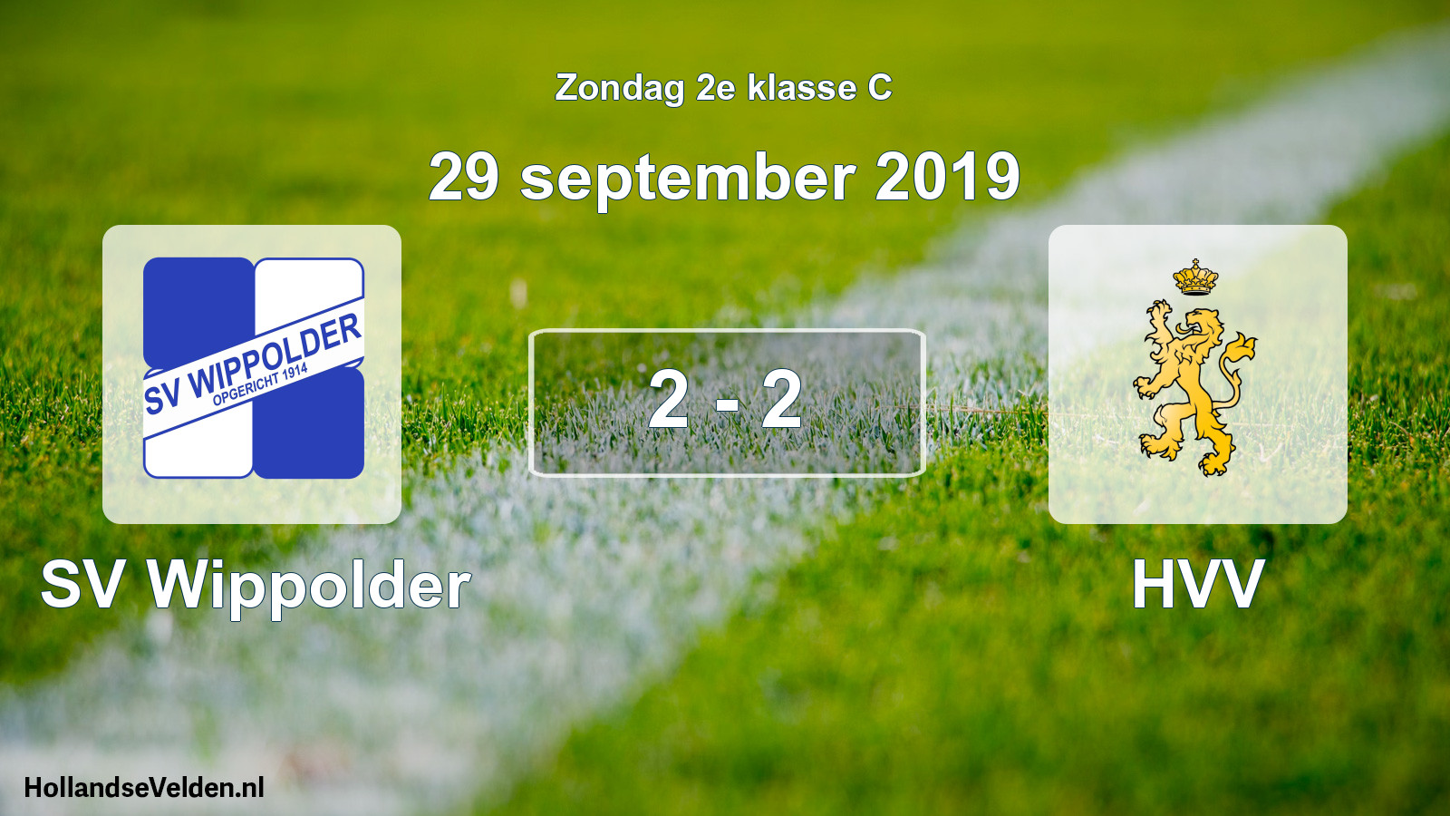 Total number of matches played: SV Wippolder - HVV 2 - 2 (29 September 2019)