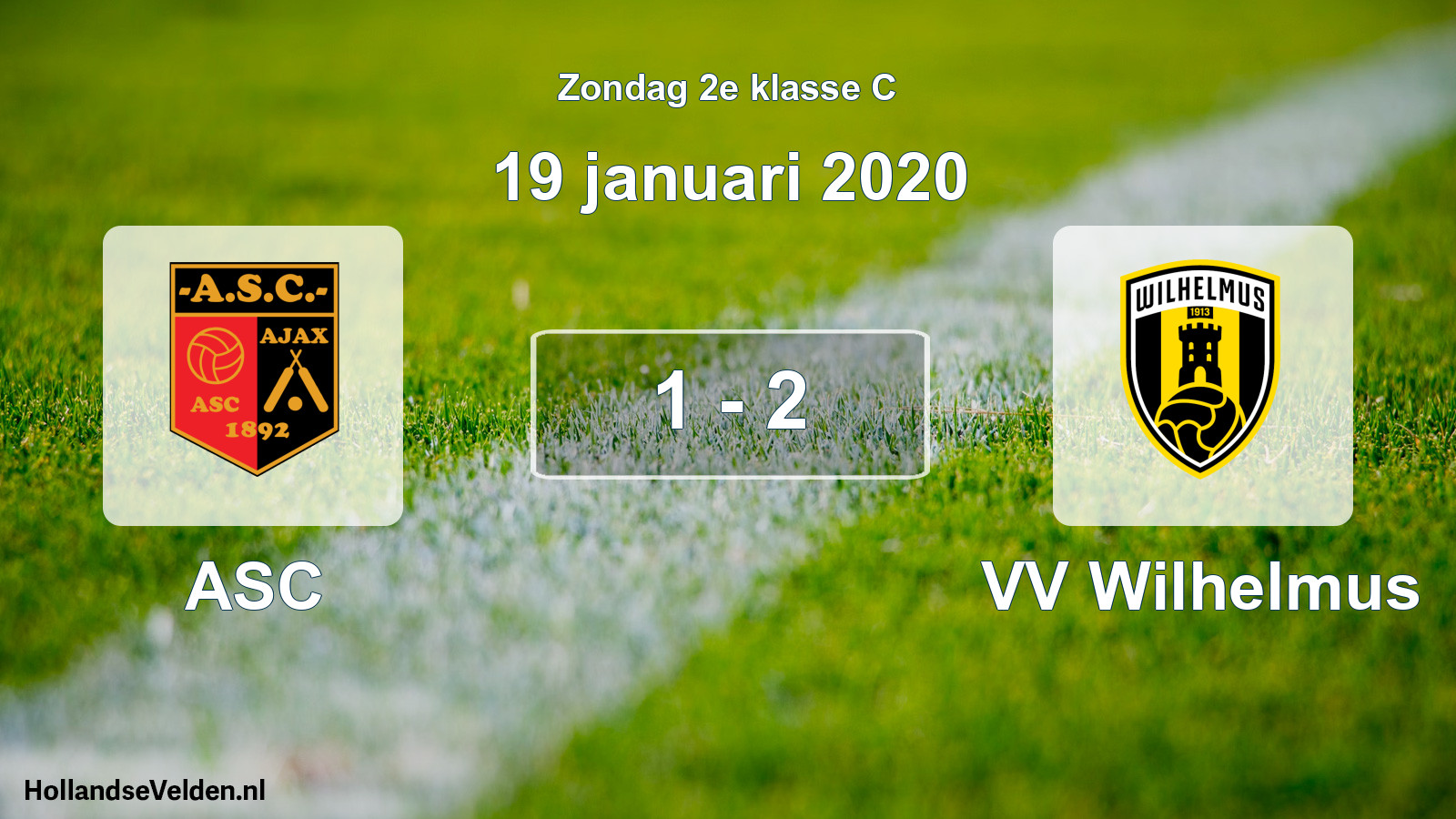 Total number of matches played: ASC - VV Wilhelmus 1 - 2 (19 January 2020)