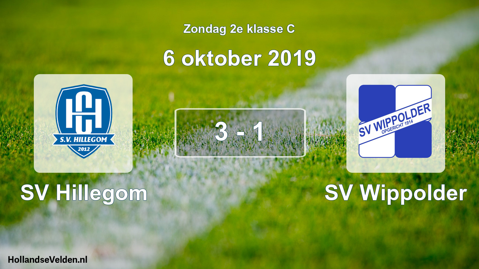 Total number of matches played: SV Hillegom - SV Wippolder 3 - 1 (6 October 2019)