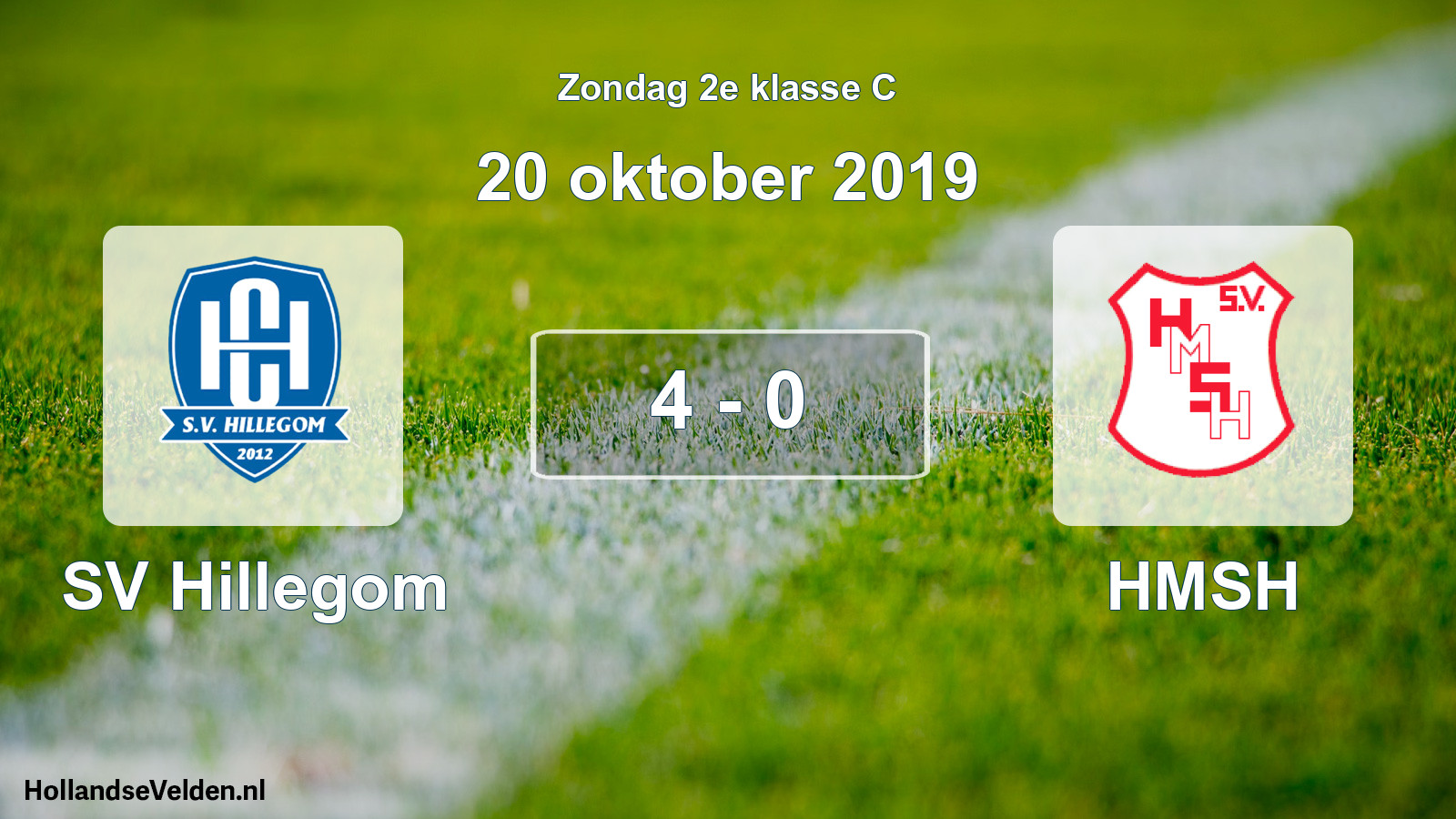 Total number of matches played: SV Hillegom - HMSH 4 - 0 (20 October 2019)