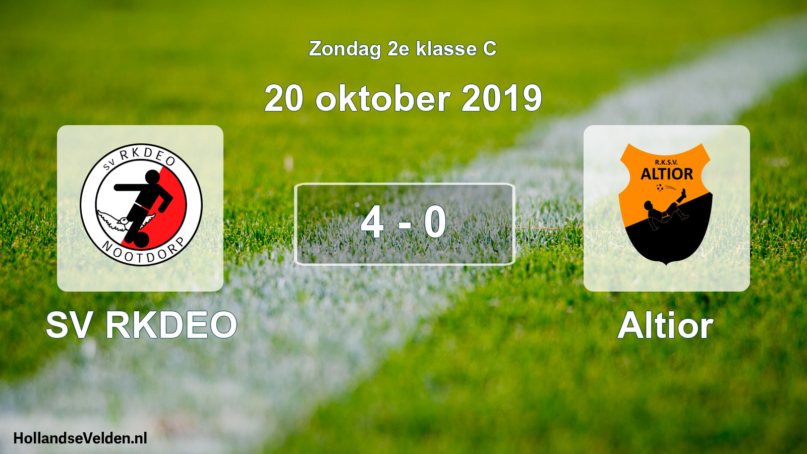 Total number of matches played: SV RKDEO - Altior 4 - 0 (20 October 2019)