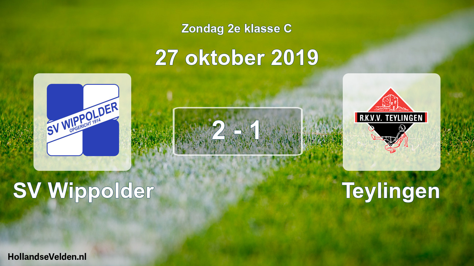 Total number of matches played: SV Wippolder - Teylingen 2 - 1 (27 October 2019)