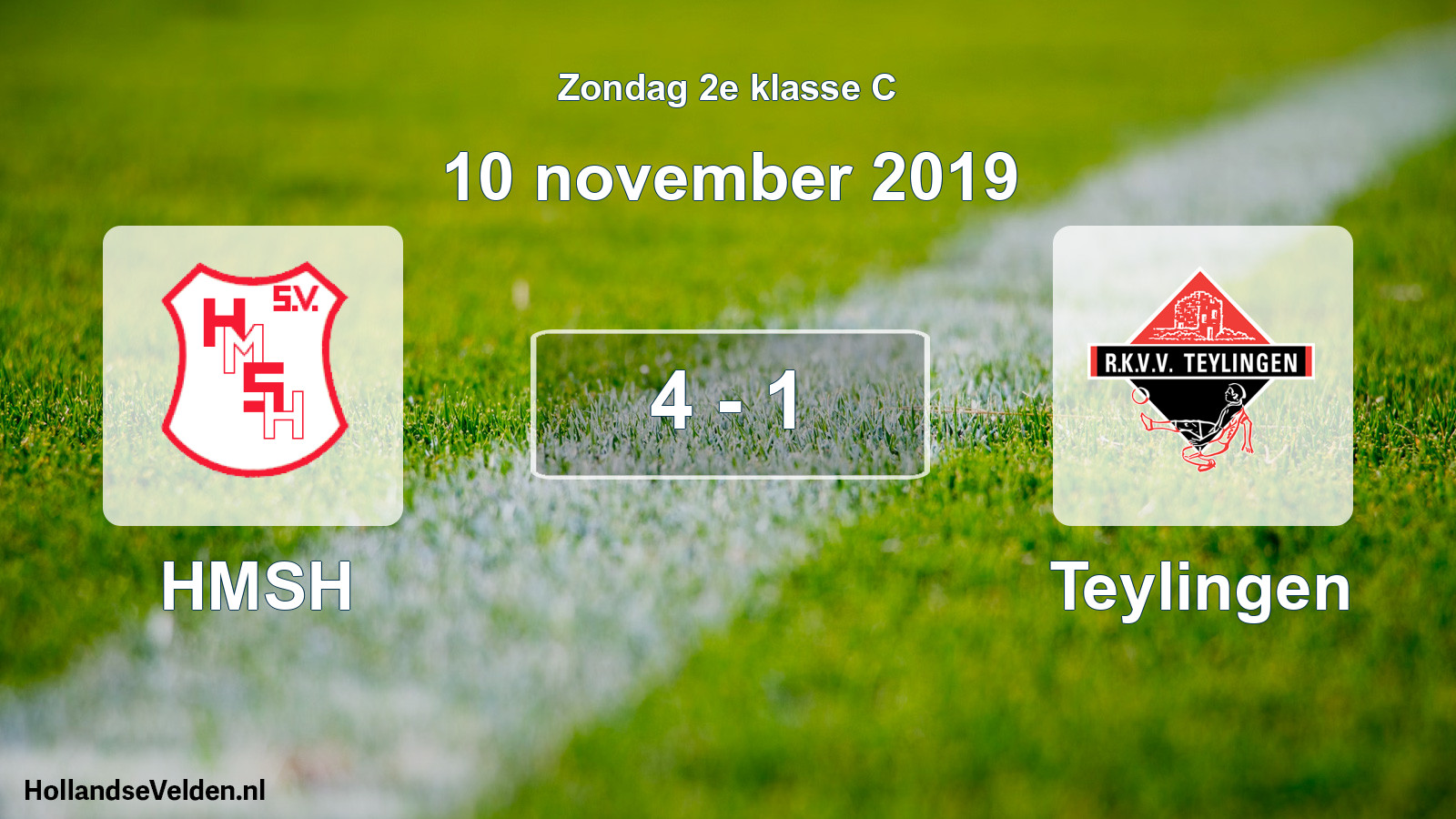 Total number of matches played: HMSH - Teylingen 4 - 1 (10 November 2019)