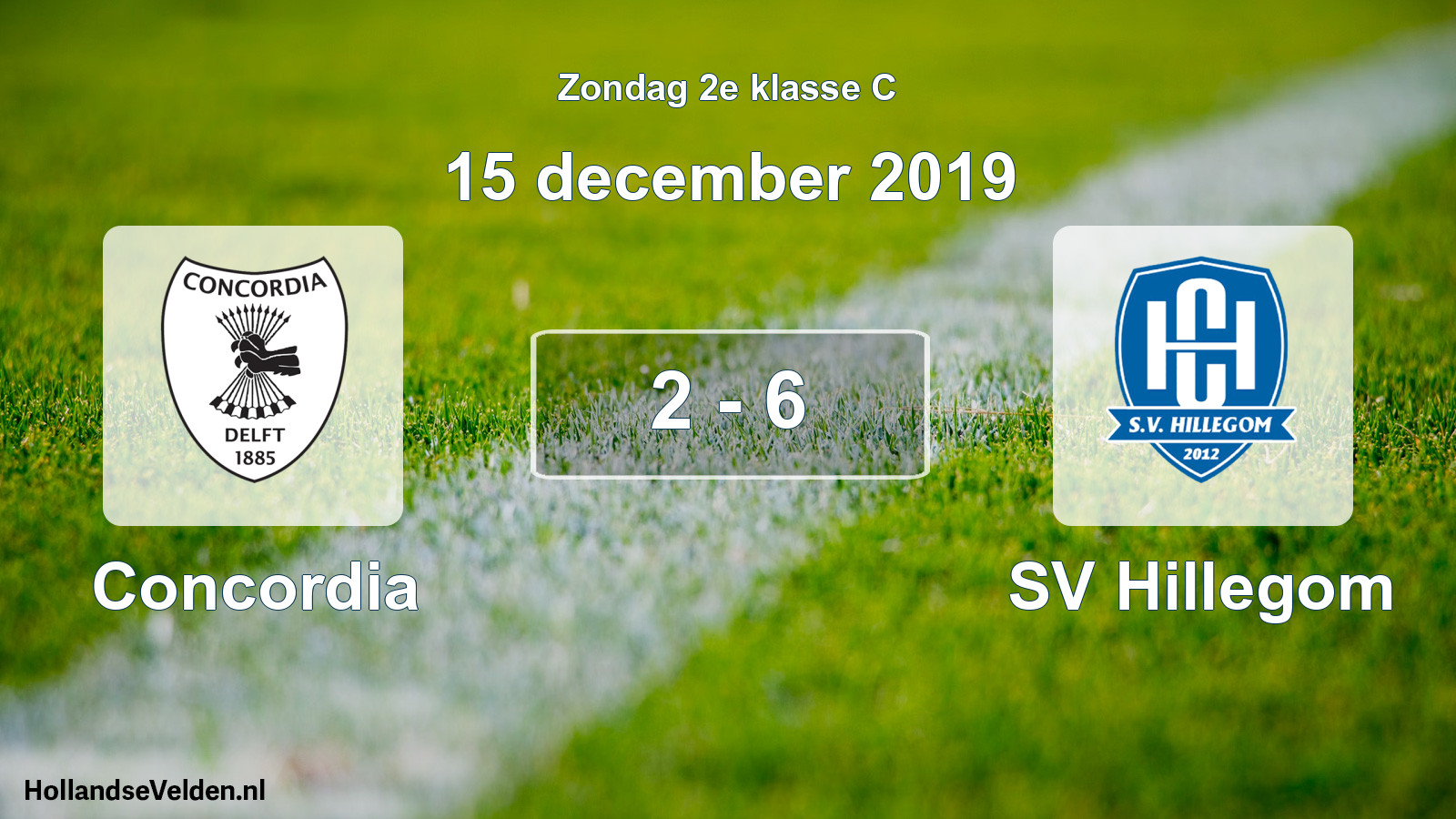 Total number of matches played: Concordia - SV Hillegom 2 - 6 (15 December 2019)