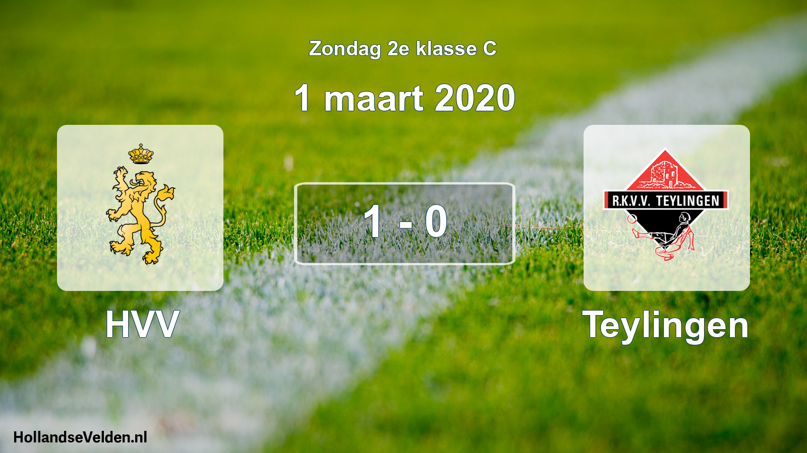 Total number of matches played: HVV - Teylingen 1 - 0 (1 March 2020)